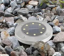 Набір з 4 сонячних ламп для саду LED Terra, світильник на сонячній батареї, форма диск - мініатюра 8