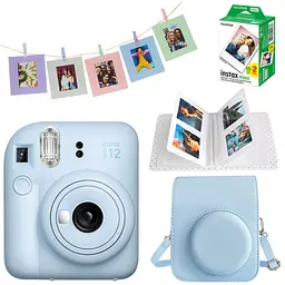 Набор камера Fujifilm Instax Mini 12, Фотобумага 20шт, Чехол, Фотоальбом на 64 фото, Фоторамки