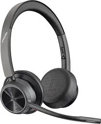 Гарнітура Poly комп'ютерна стерео On-ear Voyager 4320-M з адаптером BT700 USB-A Bluetooth всеспрямований Microsoft Teams чорний (77Y98AA) - мініатюра 3
