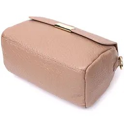 Модна шкіряна сумка з плечовою лямкою для жінок Vintage 22403 бежева - мініатюра 9