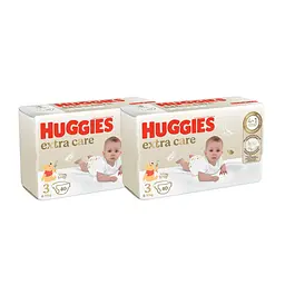 Підгузки Huggies Extra Care Jumbo 3 (6-10 кг), 80 шт. (40 шт. x 2 шт.)