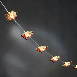 Гірлянда-струна Luca Lighting Сніговик з таймером 10 лампочок 1.3 м класичний білий (8720967822836) - мініатюра 2