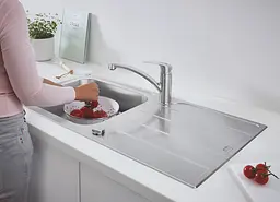 Кухонна мийка Grohe 1000 x 500 мм з ексцентриком, 1 чаша, матова 31563SD1, Нержавіюча сталь - мініатюра 6