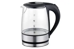 Електрочайник скляний Maestro MR-062-BLACK 1.2л 1630 Вт чорний