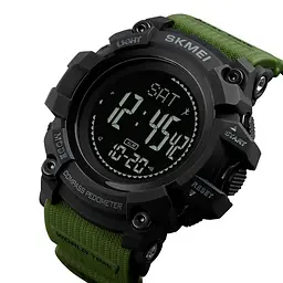 Cпортивний годинник Skmei 1356 Compass з компасом удароміцні (Зелені) - мініатюра 4