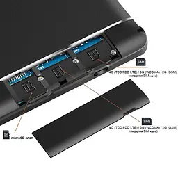 Планшет-телефон Adronix X1001 Matte Black LTE 2/32GB + Чохол-книжка + Карта пам'яті 32GB - мініатюра 8