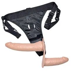 Подвійний страпон Orion Double Dong Strap-On, 19 см