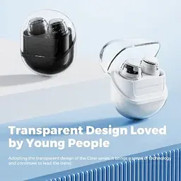 Bluetooth навушники - бездротові tws Soundpeats Clear Dots Pods cream (білі) - мініатюра 7