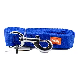 Повідець для собак Agility нейлоновий, синій, 25 мм × 150 см