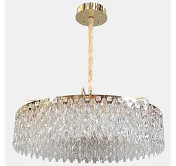 Велика золота кришталева LED люстра 582-800GD Artlight діаметром 80 см - мініатюра 2