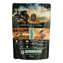 Набір дегустаційного сухого корму для дорослих котів Ambrosia Grain Free 300 г (3 шт. х 100 г) - мініатюра 2