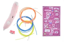 Набір ручка 3D SK301-2MLD/2YG/3KLM, 3 види мікс, шнури, зарядне, інструкція, в коробці. 16,7 * 4,6 * 21 см - мініатюра 2