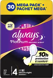 Гігієнічні прокладки Always Platinum Secure Night (Розмір 4) 30 шт. - мініатюра 2