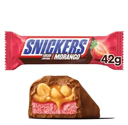 Шоколадний батончик Snickers Chocolate Morango 42 г - мініатюра 2