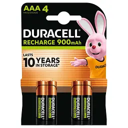 Акумулятор Duracell AAA HR03 900mAh * 4 (5005015) - мініатюра 2