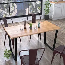 Обідній стіл Трапеція 137-70 Loft Design (Дуб Крафт золотий)