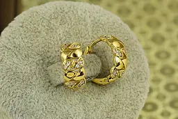 Сережки Xuping Jewelry Переплет 1.6 см лимонні - мініатюра 2