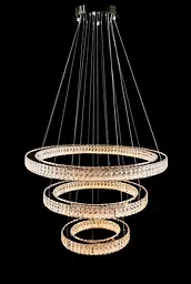 Світлодіодна люстра Splendid Ray L8045/400+600+800/3 LED (CH+Clear) з кришталем, хром, 235 Вт - мініатюра 5