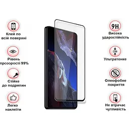 Захисне скло BeCover для Poco F5 Pro Black (709744) - мініатюра 3