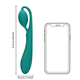 Вібратор Loveline G-Spot With Bead 21.6 см зелений - мініатюра 9