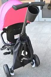 Велосипед складаний триколісний дитячий Qplay Nova+ Rubber Floral Pink (S700-13Nova+FloralPink) - мініатюра 4