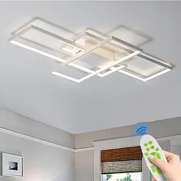 Стельовий світильник для вітальні ASJK LED Modern з дистанційним керуванням, 3000 K - 6000 K Геометричний багатофункціональний