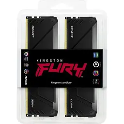 Модуль пам'яті для комп'ютера DDR4 16GB (2x8GB) 3600 MHz Beast RGB Kingston Fury (ex.HyperX) (KF436C17BB2AK2/16) - мініатюра 3