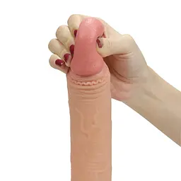 Страпон порожнистий LoveToy Unisex Hollow Strap-On Rodeo G 20.3 см тілесний - мініатюра 3