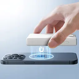 УМБ Joyroom Magnetic Wireless 10000mAh JR-PBM01 20W QC, USB-C In/Out White - мініатюра 8