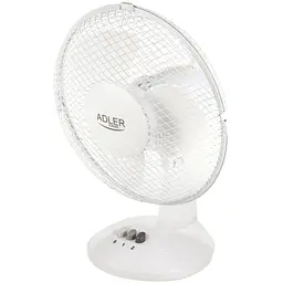 Вентилятор AdlerAD 7302 white настільний/ 45Вт/ D=23см/ автоповорот/ білий - мініатюра 3