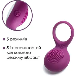 Ерекційне кільце з вібрацією Svakom Tyler Violet - мініатюра 3