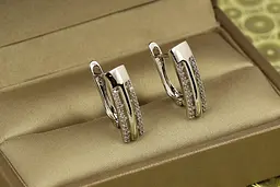 Сережки Xuping Jewelry Аршин 1,8 см сріблясті - мініатюра 2