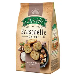 Брускетти Maretti Bruschette Chips гриби з сметаною XXL140 г.