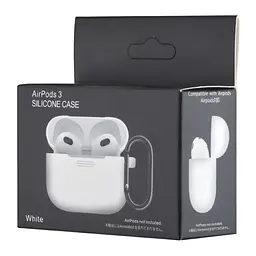 Чехол Silicone Case 1,2mm для AirPods 3 белый - миниатюра 2