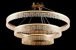 Люстра світлодіодна Splendid Ray L118/800+600+400/3 LED, 200W, золота, регульована, сучасний стиль - мініатюра 3