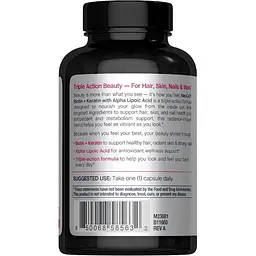 Біотин + кератин з альфа-ліпоєвою кислотою Neocell Biotin + Keratin & Alpha Lipoic Acid 90 капсул - мініатюра 3