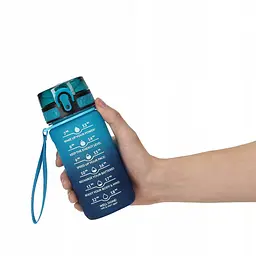 Пляшка для води спортивна 4FIZJO 500 мл 4FJ0629 Sky Blue/Blue (P-5905973400732) - мініатюра 9