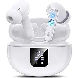 Бездротові навушники, Bluetooth 5.4 Навушники HiFi Stereo з 4 HD-мікрофонами, навушники з активним шумозаглушенням 2025 року