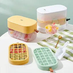Форма для льоду з кришкою МВМ My Home 28 секцій 13.2х3.8х24 см зелена (KP-64 GREEN) - мініатюра 2