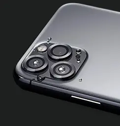 Захисне скло на камеру DK Lens Metal Ring Eagle Eye для Apple iPhone 11 Pro 015724 black - мініатюра 3