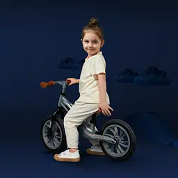Біговел дитячий Qplay Racer Grey із надувними колесами (B-300Grey) - мініатюра 4