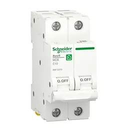 Автоматичний вимикач Schneider 6кА C 2p 10А Resi9 ( R9F12210 )
