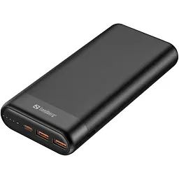 УМБ Sandberg 20000mAh 65W 3A PD,QC3.0 Always-ON-Mode USB 2хType-C OUT кабель 100W 0.5m