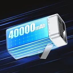 Павербанк Remax RPP-596 40000 мАг до 22,5 Вт USB-C USB-A PD QC з RGB ліхтариком Сірий (1363) - мініатюра 3