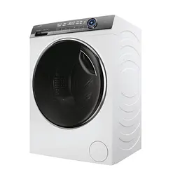 Haier Пральна машина фронтальна, 9кг, 1400, A+++, 52см, дисплей, пара, інвертор, люк чорний, білий - мініатюра 4