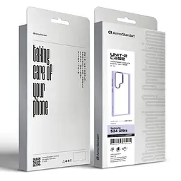 Чехол для Samsung Galaxy S24 Ultra 5G (SM-S928), UNIT2, фиолетовый, ударопрочный, прозрачный противоударный чехол-накладка из TPU и поликарбоната (PC), с защитными бортиками, защита всего корпуса от ударов и царапин, ArmorStandart (ARM74825) - мініатюра 4