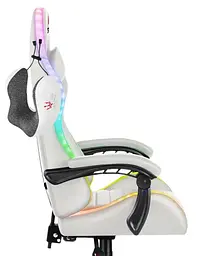 Комп'ютерне крісло Hell's HC-1003 LED RGB White - мініатюра 4