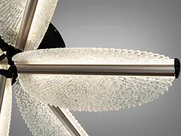 Елегантна стельова LED люстра Diasha 2407/6L CG хром 75W з пультом диммер 67 см 12–20 м2 - мініатюра 4