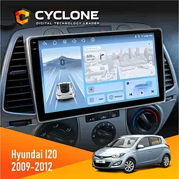 Штатна магнітола Hyundai i20 2009-2012 Cyclone C9-012 4x64, DSP, 4G Cyclone (НФ-00007897)
