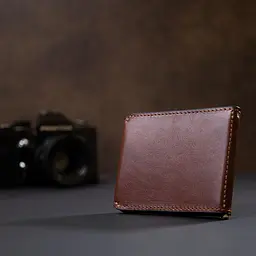 Чоловічий шкіряний затискач для грошей Grande Pelle 11361 коричневий - мініатюра 9